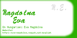 magdolna eva business card